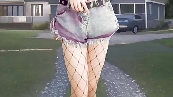 CUTE SHEMALE CUMSHOT IN THE GARDEN HOT JEANS SHORTS SEXY TIGHTS PRETTY DICK MASTURBATING IN FRON OF THE NEIGHBORS