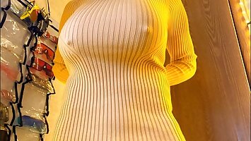Golden Glow- Syn Thetic Trans Aunty With Big Tits And Sweater Dress